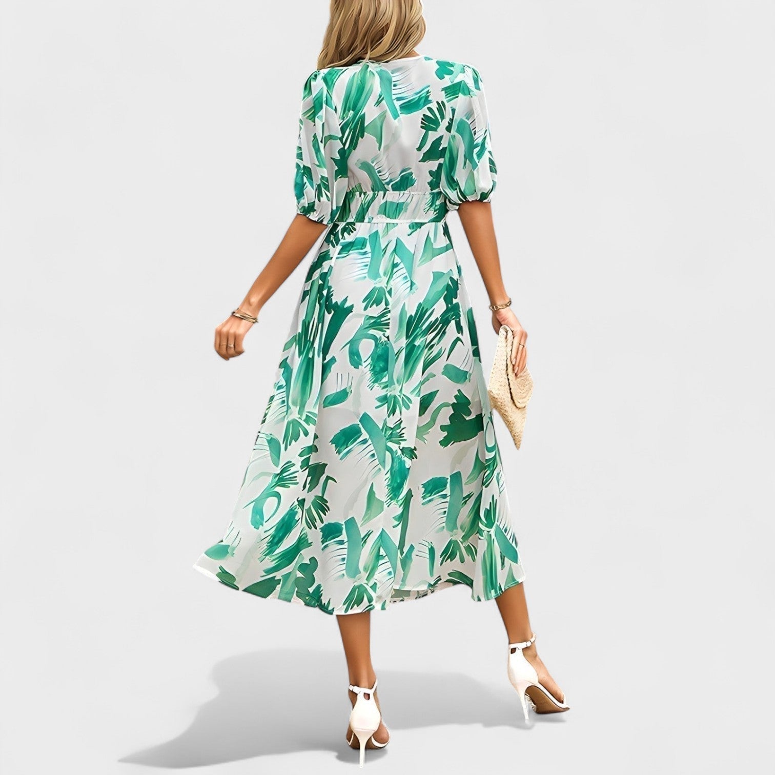 Clara - Vestido Midi Floral Elegante