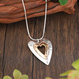 Colar Vintage Hart de Prata e Ouro