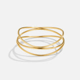 Pulseira rígida em camadas Sabrina