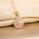Colar Sakura Rose Romantique em Aço Inoxidável