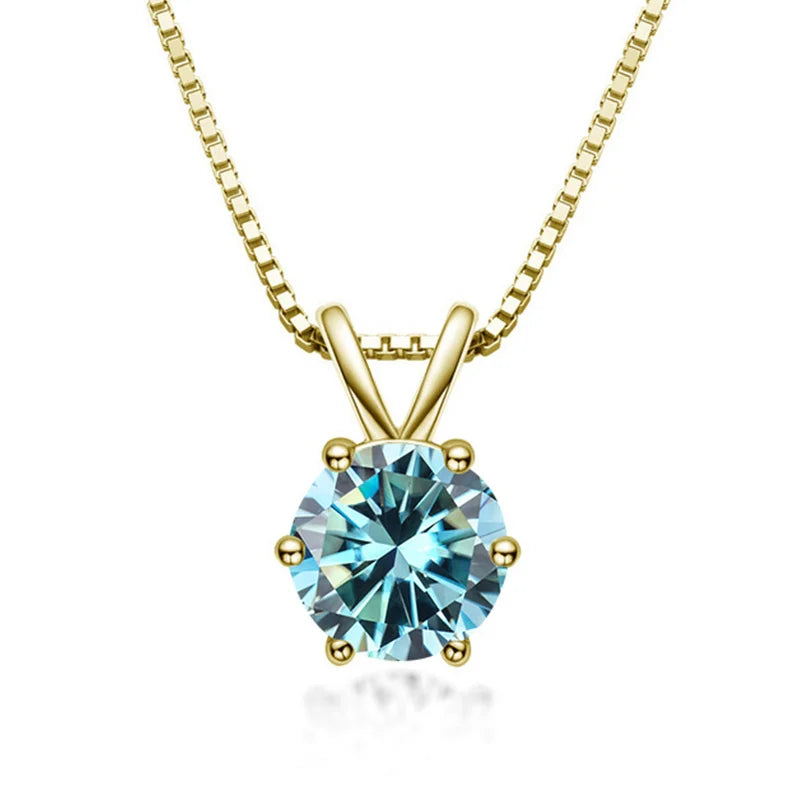 Colar Solitaire Elegante com Moissanite