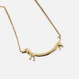 Colar de Dachshund em Tom Dourado