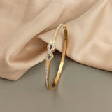 Pulseira Rígida Infinidade com Cristais Exclusivos