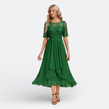 Mariana - Vestido de Renda e Manga Curta