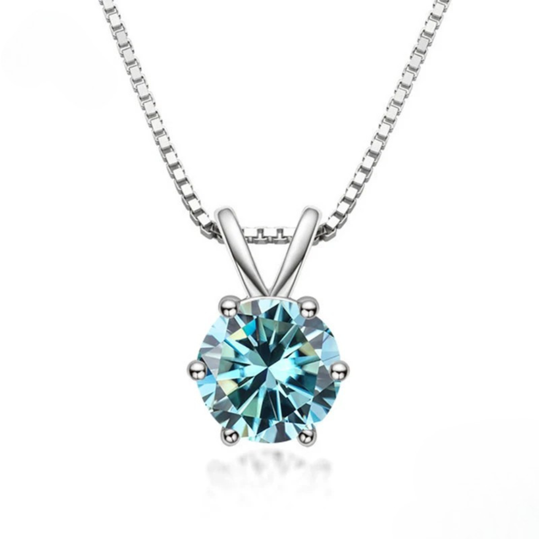 Colar Solitaire Elegante com Moissanite