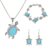 Conjunto de Joias Tartaruga Turquesa