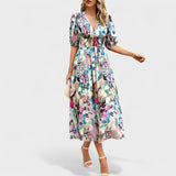 Clara - Vestido Midi Floral Elegante
