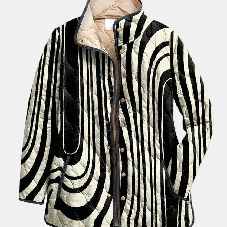 Paula | Casaco Matelassado Gráfico Zebra Sylvie