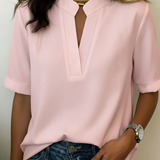 Élise — Blusa elegante com colarinho refinado