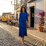 Filipa - Conjunto Malha e Saia Plissada