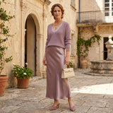 Matilde - Conjunto Vestido e Camisola Malha