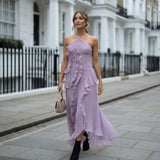 Leonor | Vestido Plissado com Folhos Elegante