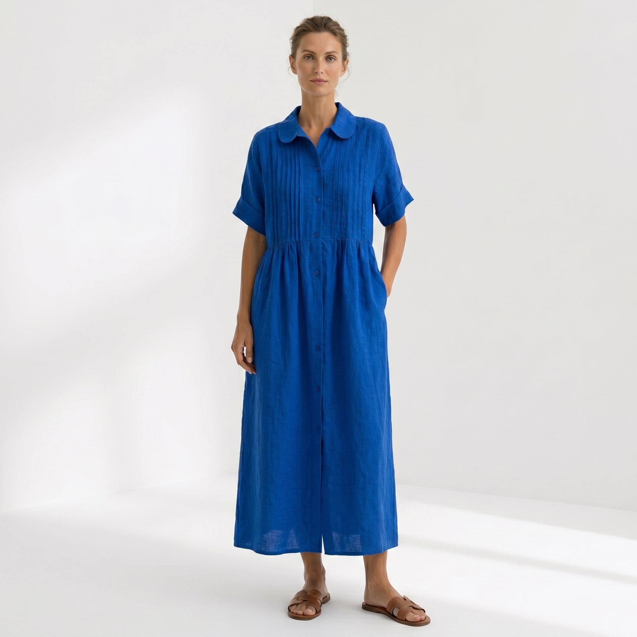 Moda Lusitana - Vestido Elegante em Linho