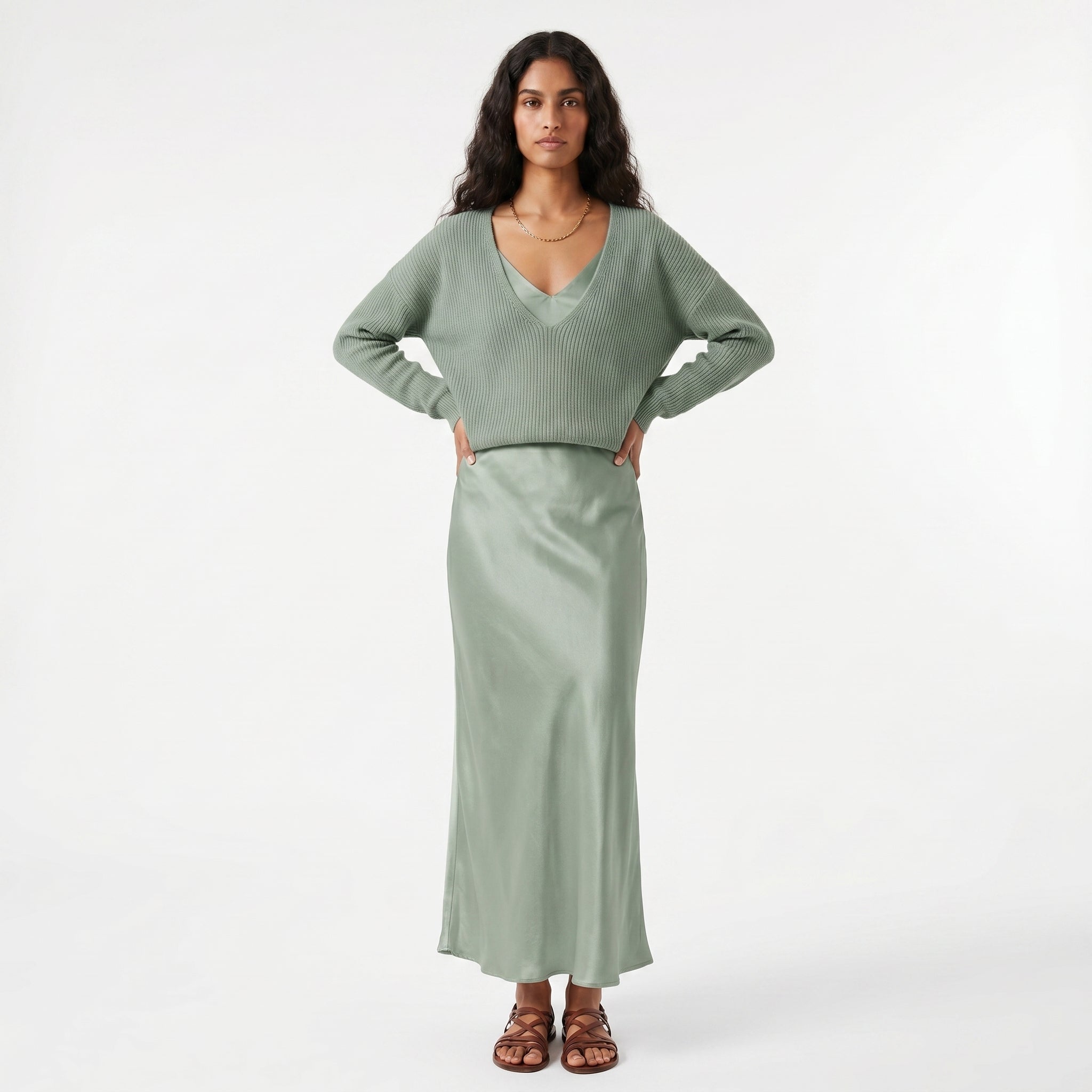 Matilde - Conjunto Vestido e Camisola Malha