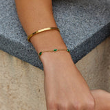 Pulseira Arizona com detalhe verde