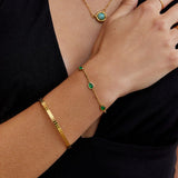 Pulseira Arizona com detalhe verde