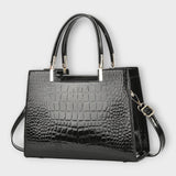 Maison Verdelle - Bolsa de Mão com Padrão de Crocodilo Brilhante