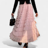 Saia Elegante com Detalhe de Tule