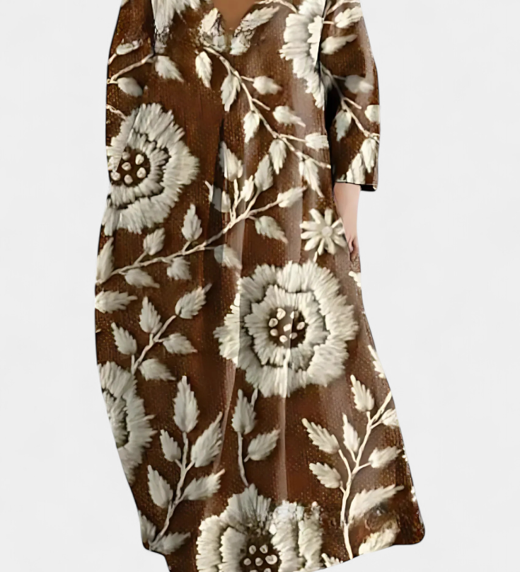 Ana - Vestido Fluido com Estampa