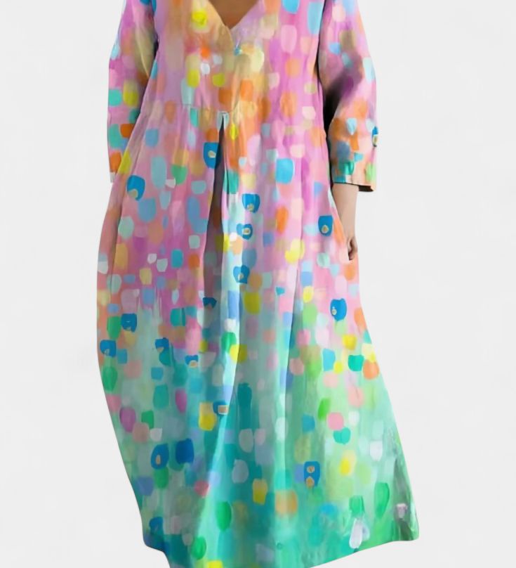 Ana - Vestido Fluido com Estampa