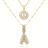 Conjunto de Colares com Inicial em Moissanite