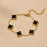 Pulseira com trevo preto