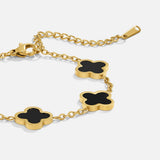 Pulseira com trevo preto