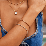 Pulseira de ténis dourada Cordelia