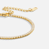 Pulseira de ténis dourada Cordelia