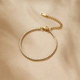 Pulseira de ténis dourada Cordelia
