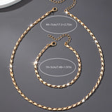 Conjunto de Colar e Pulseira em Ouro 18K Elegante