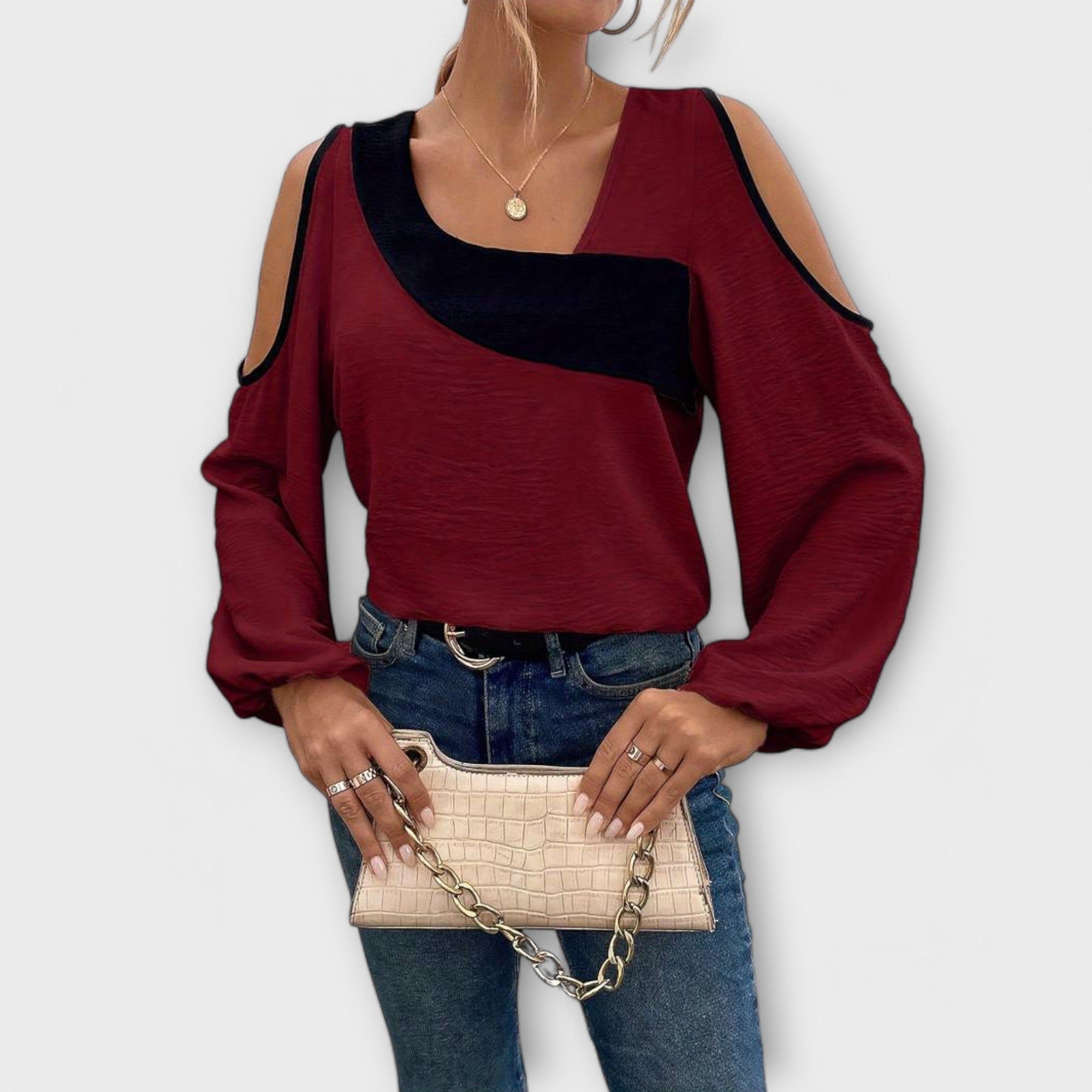 Escarlate - Blusa com decote quadrado
