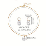 Conjunto de joias elegantes com pérolas