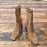 Maria | Botas Francesas de Salto Largo e Biqueira Quadrada