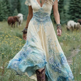 Serena - Vestido Maxi Curto Floral