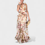 Isabela - Vestido comprido com folhos