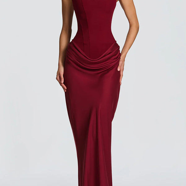 Leonor ❘ Vestido maxi com decote quadrado