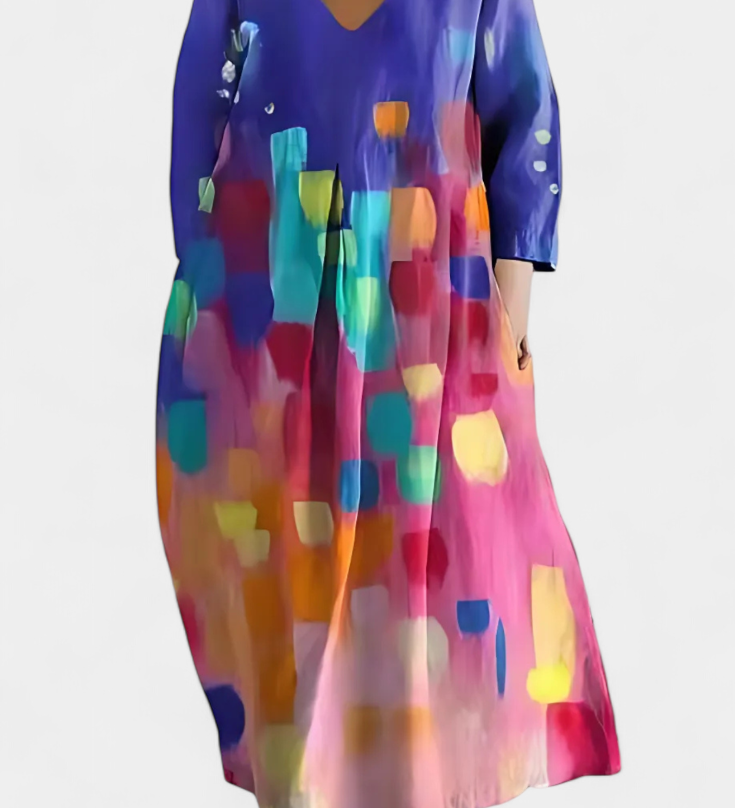 Ana - Vestido Fluido com Estampa