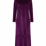 Moda Lusitana - Vestido Veludo Longo com Bolsos