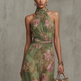 Filipa - Vestido Longo Halter Floral