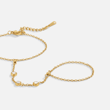 Pulseira Freya com detalhes brilhantes e corrente para o pulso