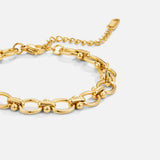 Pulseira de corrente em tom dourado