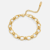 Pulseira de corrente em tom dourado