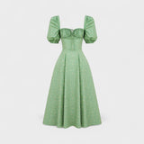 Helena - Vestido Verão com Decote Quadrado