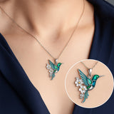 Linda Colar de Beija-flor com Brincos Bônus – Oferta por Tempo Limitado