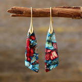 Brincos com pedras multicoloridas