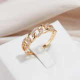 Anel Dourado “Maille Chic”