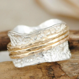 Anel Duo™ – Ouro & Prata