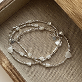 Coleção de pulseiras vintage clássicas com contas
