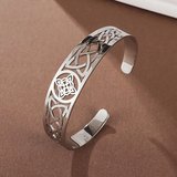 Bracelete rígido aberto em prata
